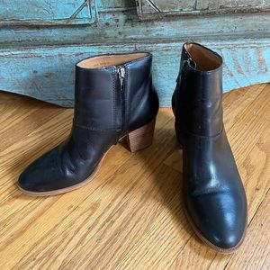 Madewell Black Leather Ankle Boots